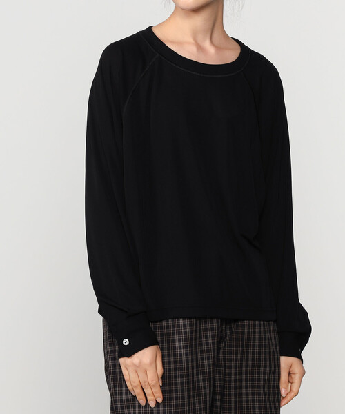 LE GLAZIK（ルグラジック）の「LE GLAZIK | クルーネック 長袖プルオーバー WOMEN（ニット/セーター・レディース・ブラック/オフホワイト・36）」の9枚目の写真