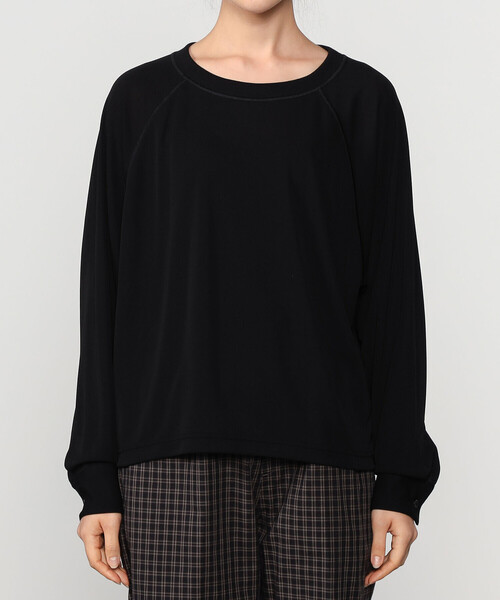 LE GLAZIK（ルグラジック）の「LE GLAZIK | クルーネック 長袖プルオーバー WOMEN（ニット/セーター・レディース・ブラック/オフホワイト・36）」の10枚目の写真