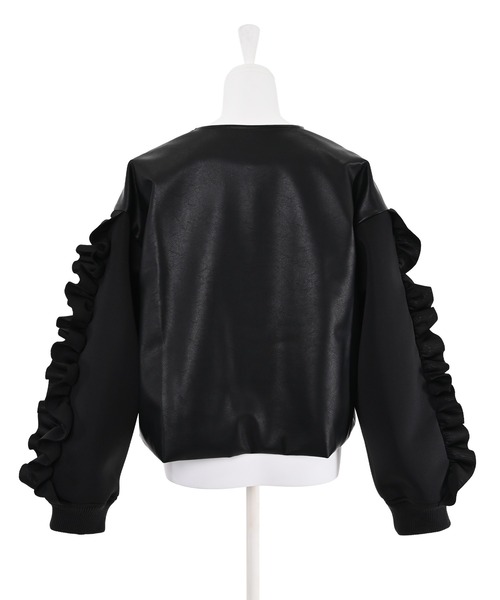 Narcissus(ナルシス)の「【Narcissus】フリルレザーブルゾン(ブルゾン・レディース・ブラック/ベージュ・FREE)」の7枚目の写真