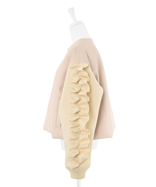 Narcissus(ナルシス)の「【Narcissus】フリルレザーブルゾン(ブルゾン・レディース・ブラック/ベージュ・FREE)」の12枚目の写真