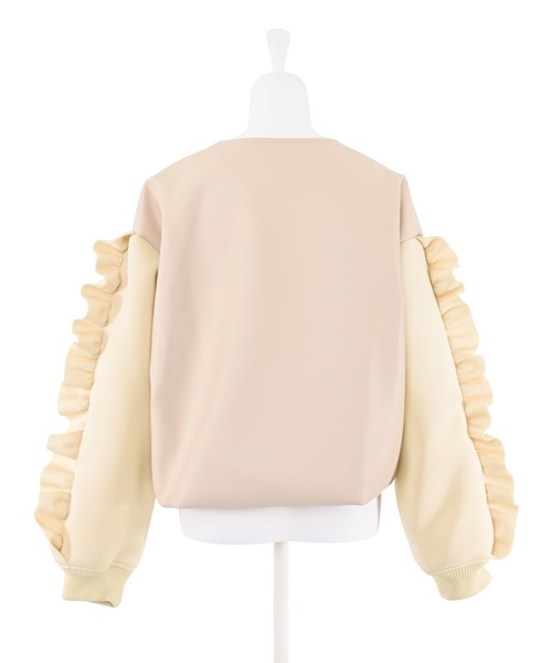 Narcissus(ナルシス)の「【Narcissus】フリルレザーブルゾン(ブルゾン・レディース・ブラック/ベージュ・FREE)」の13枚目の写真