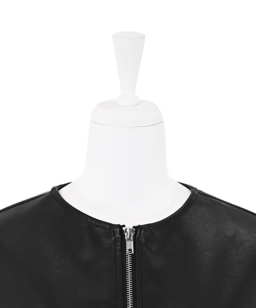 Narcissus(ナルシス)の「【Narcissus】フリルレザーブルゾン(ブルゾン・レディース・ブラック/ベージュ・FREE)」の8枚目の写真