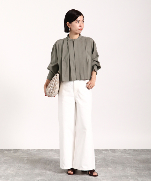 woadblue × エディター坪田あさみ】WIDE PANTS（ホワイト）