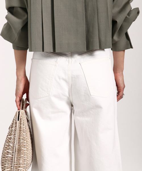 セール】【woadblue × エディター坪田あさみ】WIDE PANTS（ホワイト