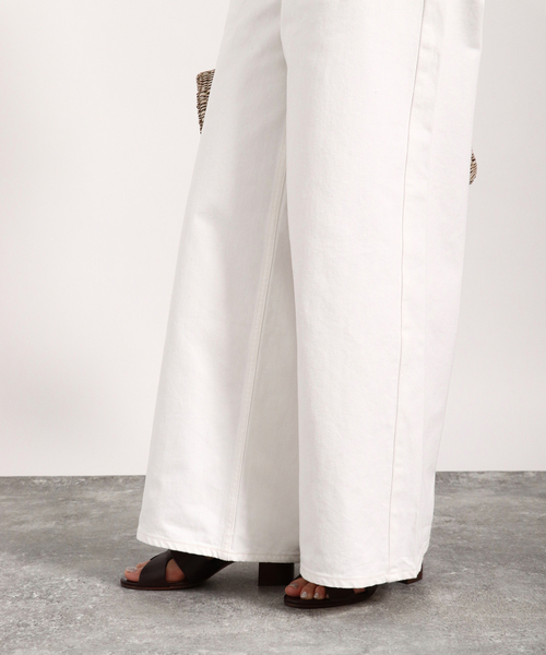 woadblue × エディター坪田あさみ】WIDE PANTS（ホワイト）