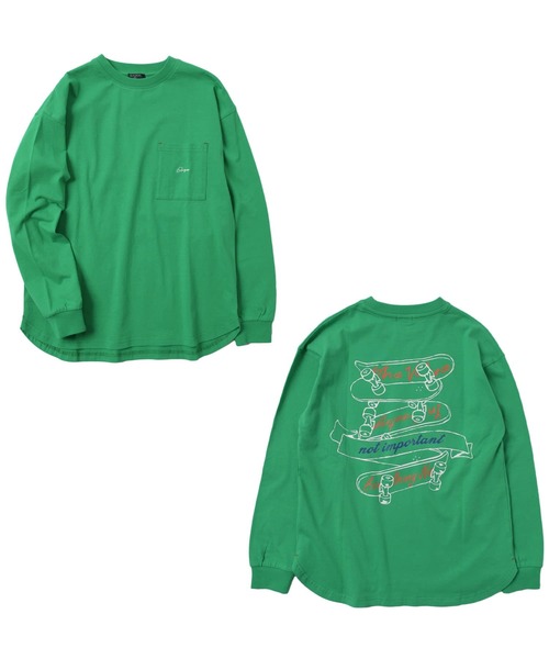 GLAZOS（グラソス）の「バックスケートプリント長袖Tシャツ（Tシャツ/カットソー・キッズ・ホワイト/グリーン/ネイビー・140cm/150cm/160cm/170cm）」の17枚目の写真