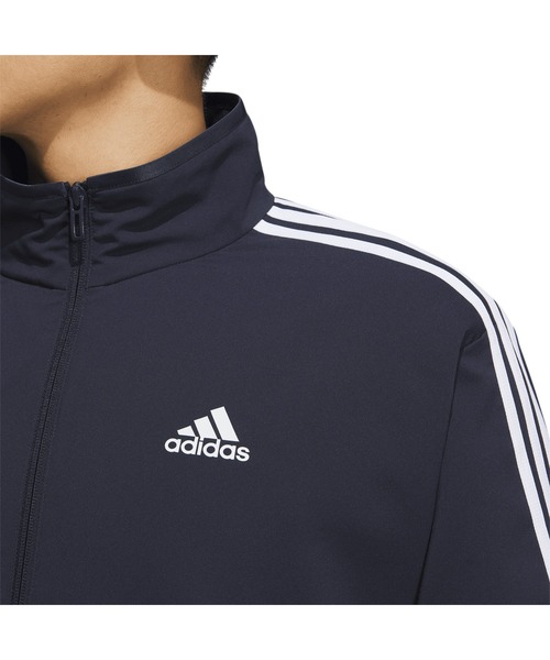 adidas（アディダス）の「アディダス adidas スリーストライプス レギュラーフィット ライトウーブントラックトップ（ジャージ・メンズ・ホワイト×ブラック/ブラック×ホワイト/ネイビー・S/M/L/LL/3L）」の5枚目の写真