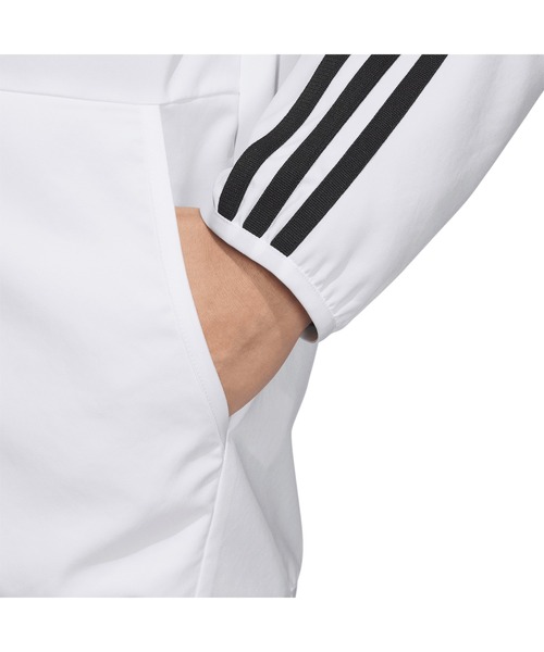 adidas（アディダス）の「アディダス adidas スリーストライプス レギュラーフィット ライトウーブントラックトップ（ジャージ・メンズ・ホワイト×ブラック/ブラック×ホワイト/ネイビー・S/M/L/LL/3L）」の9枚目の写真