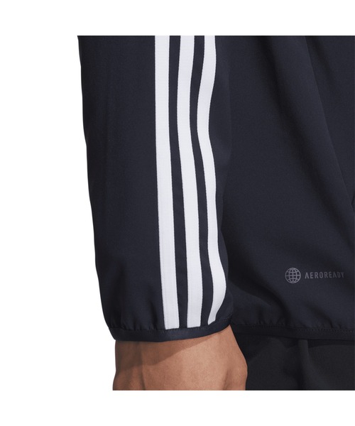 adidas（アディダス）の「アディダス adidas スリーストライプス レギュラーフィット ライトウーブントラックトップ（ジャージ・メンズ・ホワイト×ブラック/ブラック×ホワイト/ネイビー・S/M/L/LL/3L）」の6枚目の写真