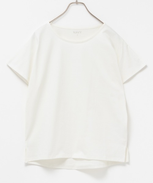 NAVY（ネイビー）の「NAVY 抗菌・UVカット・紫外線対策 ベーシックドルマンTシャツ（Tシャツ/カットソー・レディース・チャコールグレー/ブルーグリーン/ホワイト/ピンク・L/M/S/XL）」の11枚目の写真