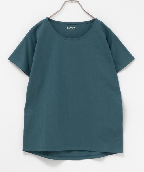 NAVY（ネイビー）の「NAVY 抗菌・UVカット・紫外線対策 ベーシックドルマンTシャツ（Tシャツ/カットソー・レディース・チャコールグレー/ブルーグリーン/ホワイト/ピンク・L/M/S/XL）」の13枚目の写真