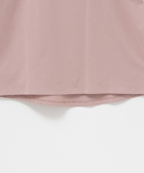 NAVY（ネイビー）の「NAVY 抗菌・UVカット・紫外線対策 ベーシックドルマンTシャツ（Tシャツ/カットソー・レディース・チャコールグレー/ブルーグリーン/ホワイト/ピンク・L/M/S/XL）」の18枚目の写真