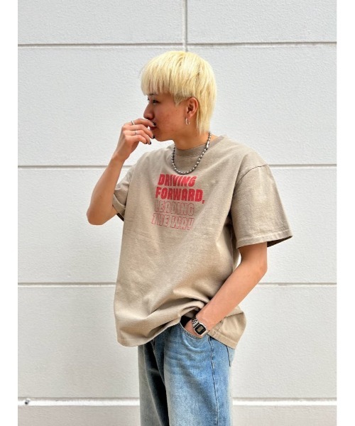 GORDON MILLER(ゴードンミラー)の「GORDON MILLER(ゴードンミラー) DRIVING FORWARDプリントTee 001(Tシャツ/カットソー・メンズ・ホワイト/ベージュ・M/L/XL)」の22枚目の写真