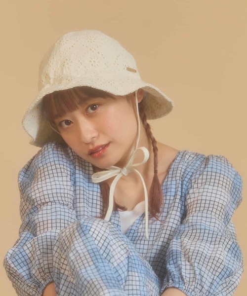 kaorinomori(カオリノモリ)の「kaorinomori レーブチューリップ / カオリノモリ(ハット・レディース・クリーム/ブルー/ブラック・M/57.5cm)」の11枚目の写真