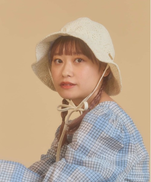 kaorinomori(カオリノモリ)の「kaorinomori レーブチューリップ / カオリノモリ(ハット・レディース・クリーム/ブルー/ブラック・M/57.5cm)」の12枚目の写真