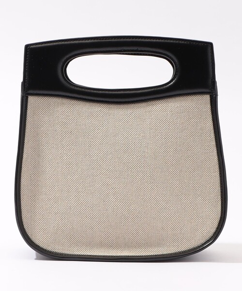 soeur(スール)の「Soeur CHERI レザー×キャンバス ハンドバッグ(ハンドバッグ・レディース・ブラック系その他・FREE)」の4枚目の写真