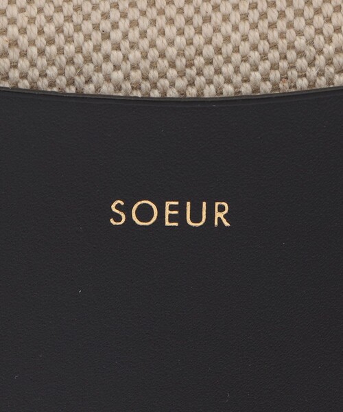 soeur(スール)の「Soeur CHERI レザー×キャンバス ハンドバッグ(ハンドバッグ・レディース・ブラック系その他・FREE)」の8枚目の写真