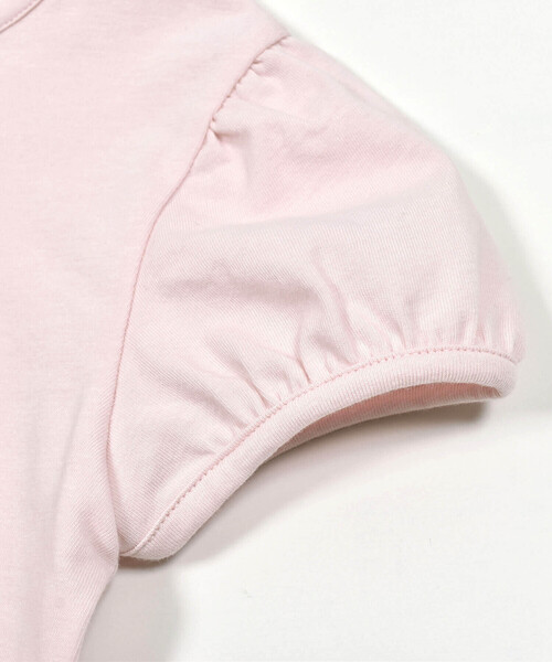 【セール】ラインストーンリボン付きベア天竺半袖Tシャツ(90~140cm)（Tシャツ/カットソー）｜Tartine et Chocolat（タルティーヌエショコラ）