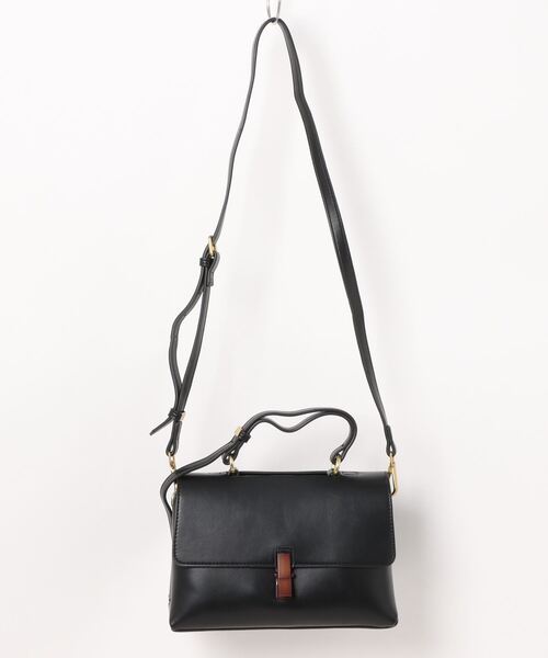 NiiNa（ニーナ）の「【NiiNa】【高品質牛革】2wayウッド調バックルレトロバッグ（ハンドバッグ・レディース・ブラック/ブラウン/モカ・FREE）」の14枚目の写真