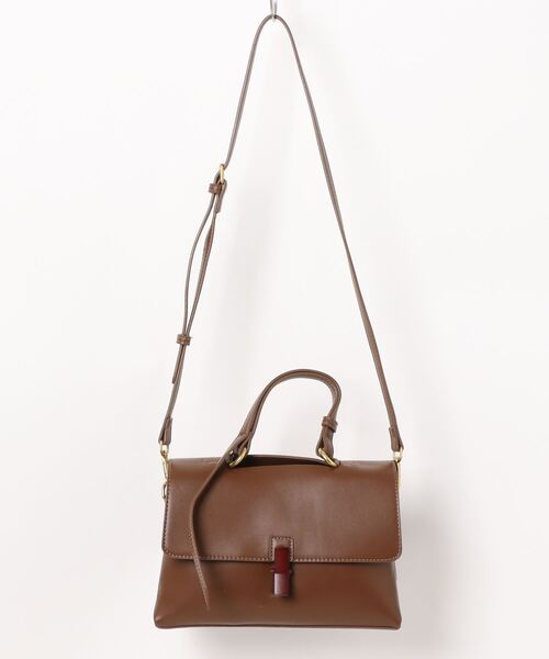 NiiNa（ニーナ）の「【NiiNa】【高品質牛革】2wayウッド調バックルレトロバッグ（ハンドバッグ・レディース・ブラック/ブラウン/モカ・FREE）」の13枚目の写真