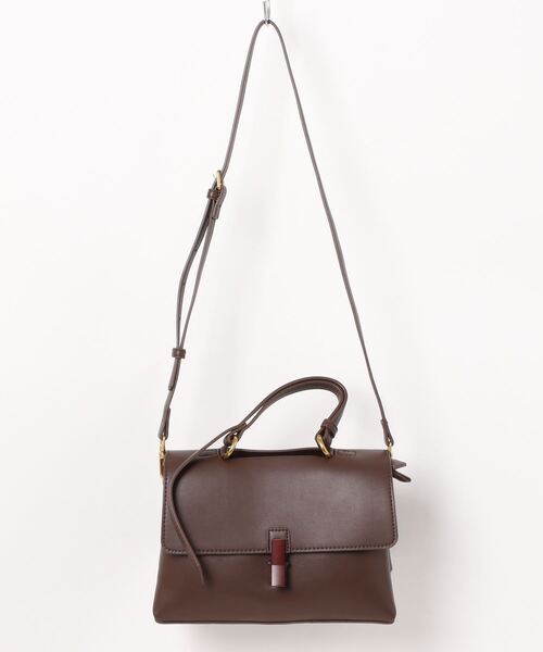 NiiNa（ニーナ）の「【NiiNa】【高品質牛革】2wayウッド調バックルレトロバッグ（ハンドバッグ・レディース・ブラック/ブラウン/モカ・FREE）」の12枚目の写真