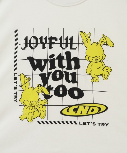 Candy Stripper（キャンディストリッパー）の「WITH YOU TOO BIG BIG Tシャツ（Tシャツ/カットソー・レディース・オフホワイト/ブラック/パープル・2）」の10枚目の写真