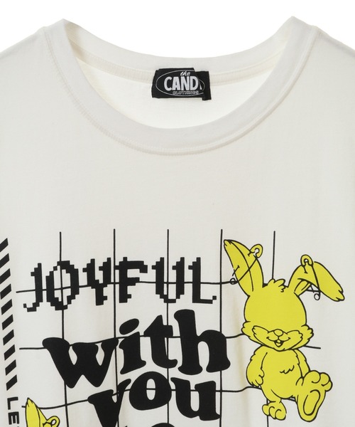 Candy Stripper（キャンディストリッパー）の「WITH YOU TOO BIG BIG Tシャツ（Tシャツ/カットソー・レディース・オフホワイト/ブラック/パープル・2）」の7枚目の写真