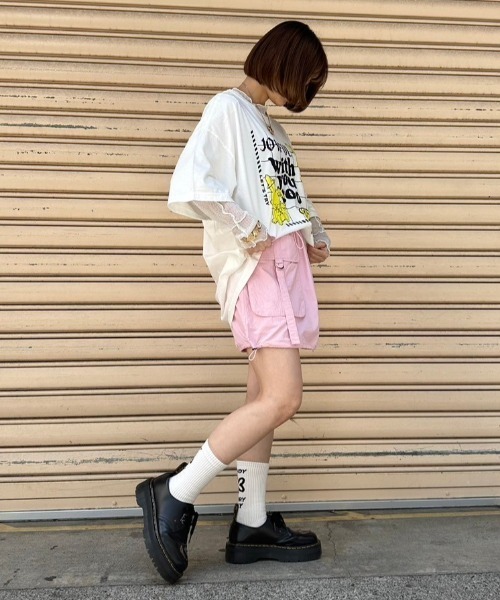Candy Stripper（キャンディストリッパー）の「WITH YOU TOO BIG BIG Tシャツ（Tシャツ/カットソー・レディース・オフホワイト/ブラック/パープル・2）」の22枚目の写真