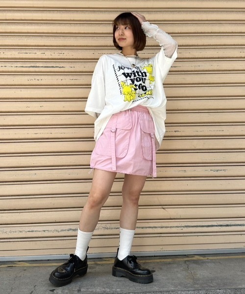 Candy Stripper（キャンディストリッパー）の「WITH YOU TOO BIG BIG Tシャツ（Tシャツ/カットソー・レディース・オフホワイト/ブラック/パープル・2）」の21枚目の写真