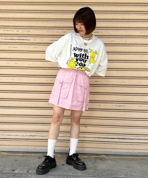 Candy Stripper（キャンディストリッパー）の「WITH YOU TOO BIG BIG Tシャツ（Tシャツ/カットソー・レディース・オフホワイト/ブラック/パープル・2）」の20枚目の写真