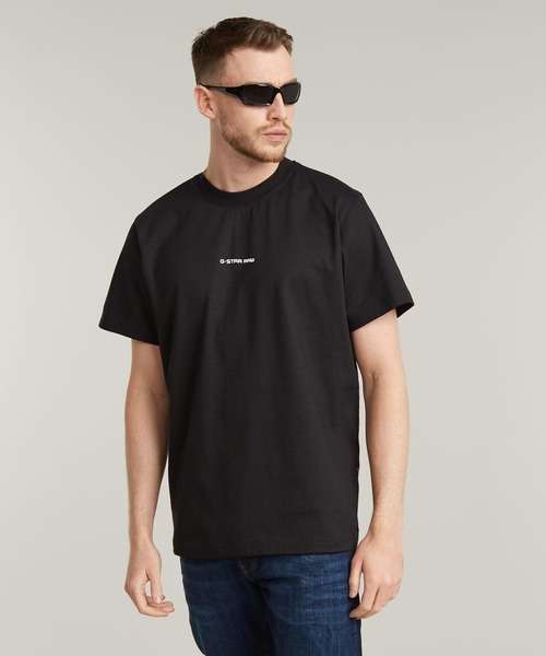 G-STAR（ジースター）の「CENTER CHEST LOGO LOOSE T-SHIRT/ブランドロゴルーズT（Tシャツ/カットソー・メンズ・ホワイト/ダークブラック・X-LARGE/SMALL/MEDIUM/LARGE/X-SMALL）」の2枚目の写真