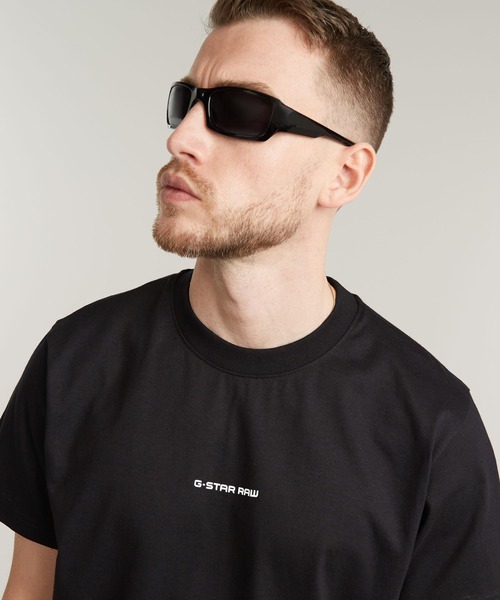 G-STAR（ジースター）の「CENTER CHEST LOGO LOOSE T-SHIRT/ブランドロゴルーズT（Tシャツ/カットソー・メンズ・ホワイト/ダークブラック・X-LARGE/SMALL/MEDIUM/LARGE/X-SMALL）」の9枚目の写真