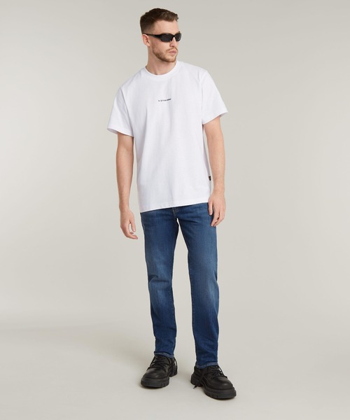 G-STAR（ジースター）の「CENTER CHEST LOGO LOOSE T-SHIRT/ブランドロゴルーズT（Tシャツ/カットソー・メンズ・ホワイト/ダークブラック・X-LARGE/SMALL/MEDIUM/LARGE/X-SMALL）」の6枚目の写真