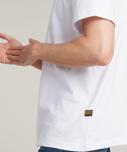 G-STAR（ジースター）の「CENTER CHEST LOGO LOOSE T-SHIRT/ブランドロゴルーズT（Tシャツ/カットソー・メンズ・ホワイト/ダークブラック・X-LARGE/SMALL/MEDIUM/LARGE/X-SMALL）」の5枚目の写真
