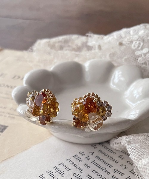 特別オファー mallelabrocante/マルラブロカント】14kgf 宝石質シトリンと ピアス