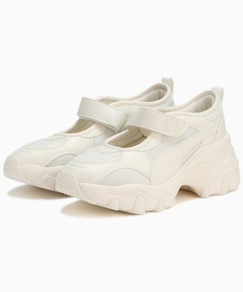 PUMA（プーマ）の「PUMA/プーマ レディース サンダル 厚底 WMS パルサー ウェッジ 398677（サンダル・レディース・ホワイト/ブラック・23.0cm/24.0cm/25.0cm）」の4枚目の写真