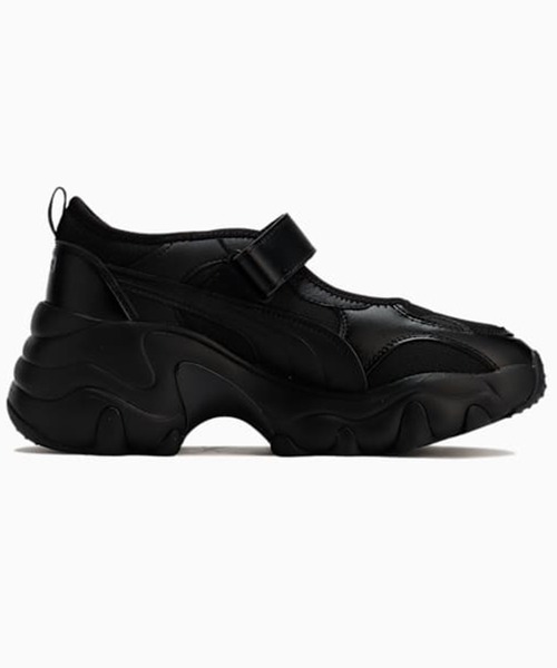 【PUMA】フロントロゴレザーサンダル(関税込み) プーマ PUMA パルサー ウェッジ WNS サンダル プーマブラック