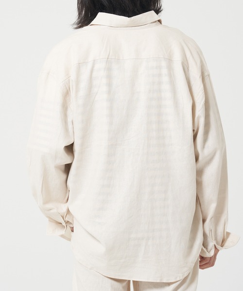 ROUGH TRADE(ラフトレード)の「麻レーヨン 長袖レギュラーカラーシャツ(M1)(シャツ/ブラウス・メンズ・アイボリー/ミント/イエロー/チャコールグレー・X-LARGE/LARGE/MEDIUM)」の22枚目の写真