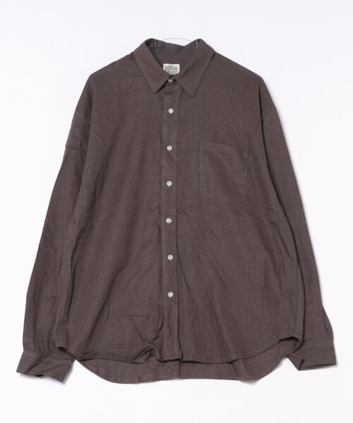 ROUGH TRADE(ラフトレード)の「麻レーヨン 長袖レギュラーカラーシャツ(M1)(シャツ/ブラウス・メンズ・アイボリー/ミント/イエロー/チャコールグレー・X-LARGE/LARGE/MEDIUM)」の8枚目の写真