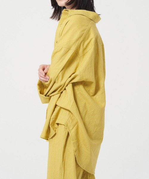 ROUGH TRADE(ラフトレード)の「麻レーヨン 長袖レギュラーカラーシャツ(M1)(シャツ/ブラウス・メンズ・アイボリー/ミント/イエロー/チャコールグレー・X-LARGE/LARGE/MEDIUM)」の15枚目の写真