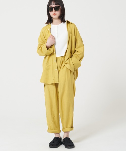 ROUGH TRADE(ラフトレード)の「麻レーヨン 長袖レギュラーカラーシャツ(M1)(シャツ/ブラウス・メンズ・アイボリー/ミント/イエロー/チャコールグレー・X-LARGE/LARGE/MEDIUM)」の17枚目の写真