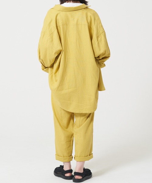 ROUGH TRADE(ラフトレード)の「麻レーヨン 長袖レギュラーカラーシャツ(M1)(シャツ/ブラウス・メンズ・アイボリー/ミント/イエロー/チャコールグレー・X-LARGE/LARGE/MEDIUM)」の19枚目の写真