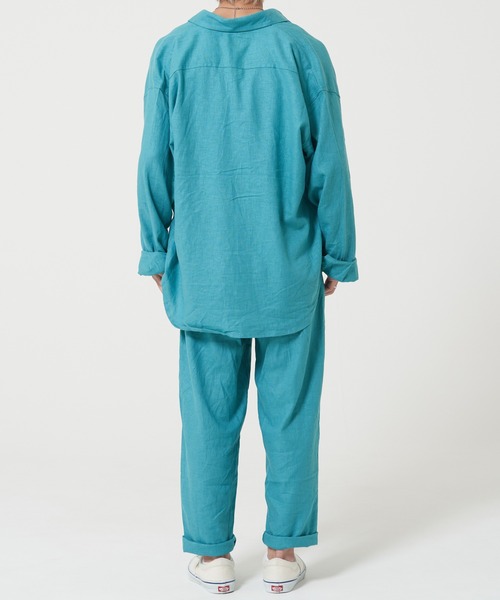 ROUGH TRADE(ラフトレード)の「麻レーヨン 長袖レギュラーカラーシャツ(M1)(シャツ/ブラウス・メンズ・アイボリー/ミント/イエロー/チャコールグレー・X-LARGE/LARGE/MEDIUM)」の13枚目の写真