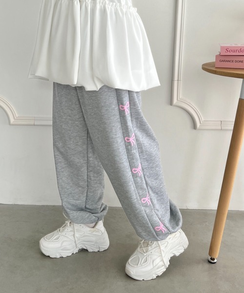 SOLLON.（ソルロン）の「サイドリボンライトスウェットパンツ（スウェットパンツ・レディース・アイボリー/ブラック/グレー/ライトブルー/ピンク・FREE）」の19枚目の写真