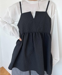 ジャガードスリットキャミソール