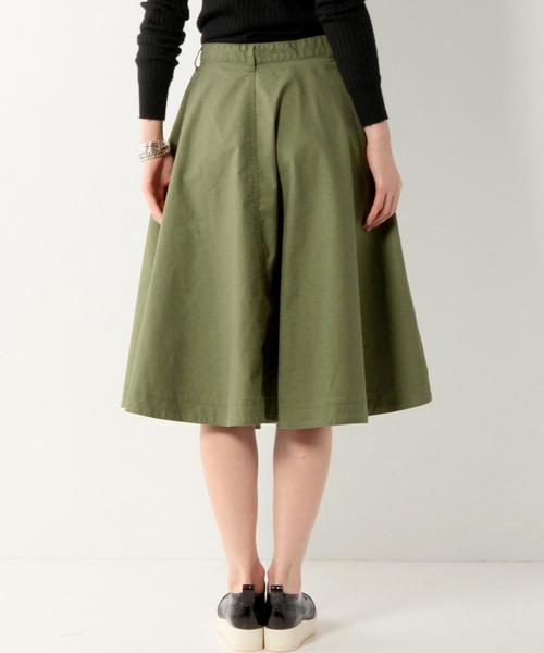 UNITED ARROWS（ユナイテッドアローズ）の「UWMF C/PU MLT フレアスカート◆（スカート・レディース・オリーブ・38/36）」の7枚目の写真