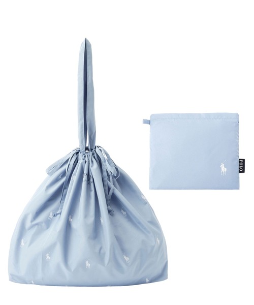 POLO RALPH LAUREN（ポロ ラルフ ローレン）の「ポケッタブル レインバック ポロポニー ドット（トートバッグ・レディース・サックスブルー/ベージュ/カーキ/ネイビー・FREE）」の4枚目の写真