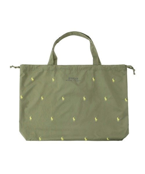 POLO RALPH LAUREN（ポロ ラルフ ローレン）の「ポケッタブル レインバック ポロポニー ドット（トートバッグ・レディース・サックスブルー/ベージュ/カーキ/ネイビー・FREE）」の8枚目の写真