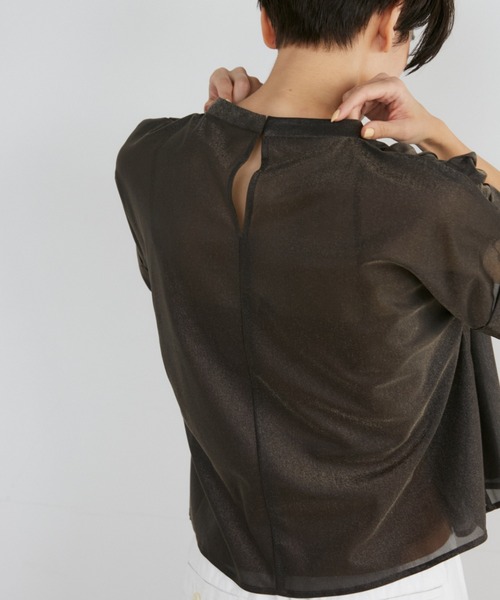 Luftrobe(ルフトローブ)の「タックキャザーカットブラウス(Tシャツ/カットソー・レディース・ブラック/グレイッシュベージュ・9号)」の17枚目の写真