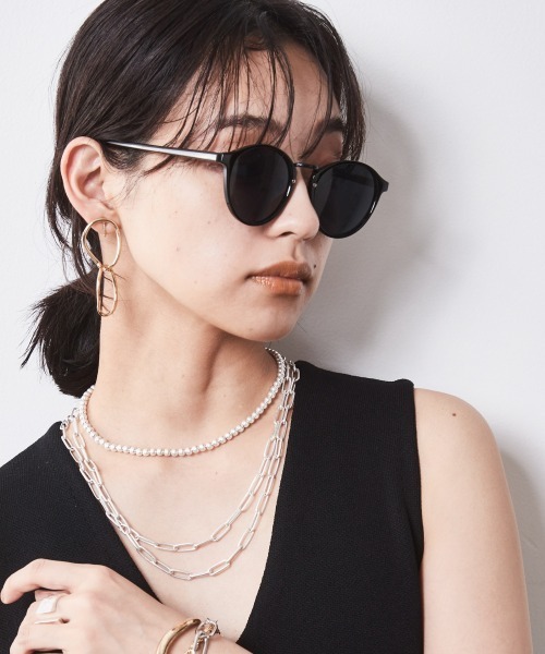 CHIC STYLE(シックスタイル)の「<大きいサイズ>ロングチェーンラリエットネックレス シックスタイル(ネックレス・レディース・シルバー系・FREE)」の1枚目の写真